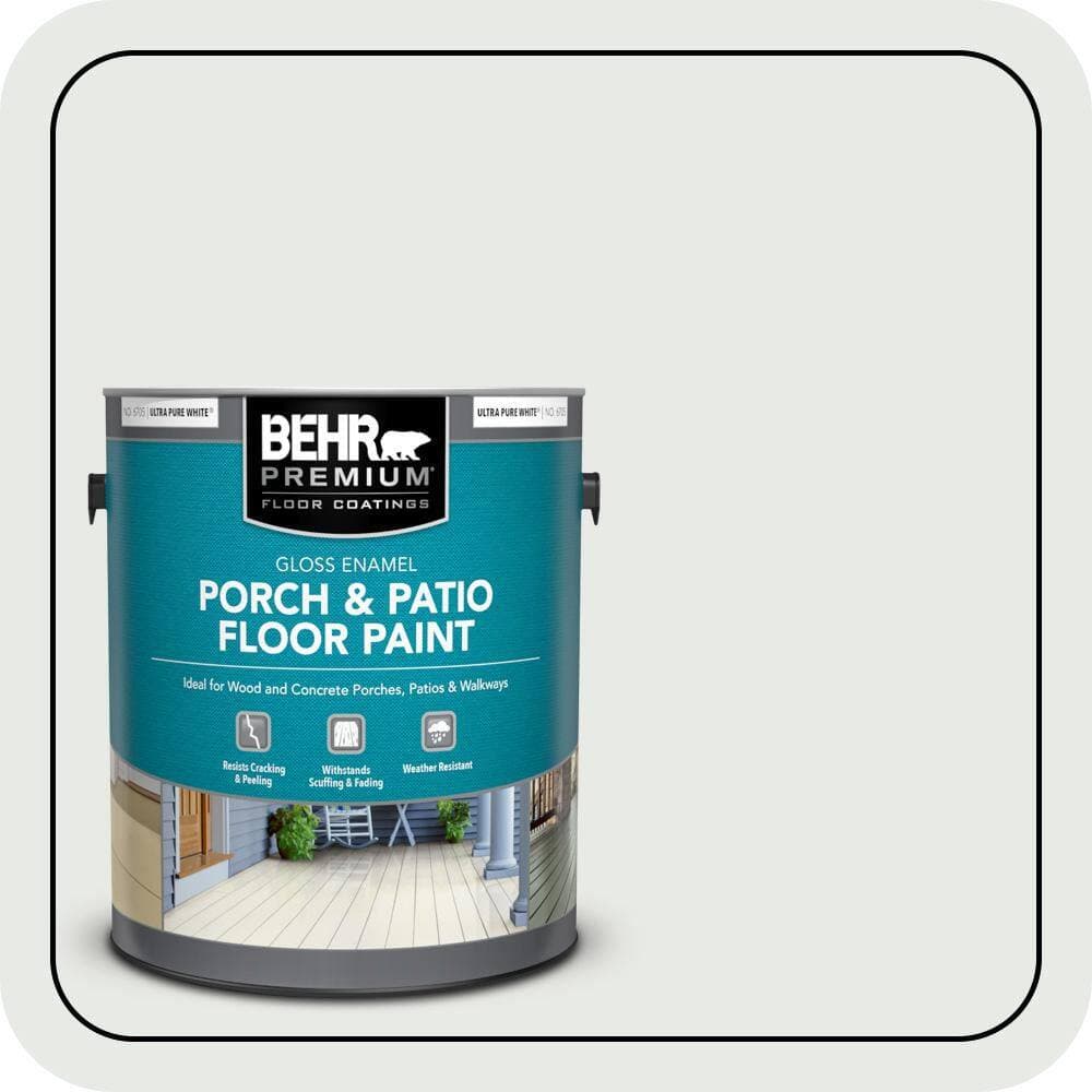 BEHR PREMIUM 1 gal. #BL-W08 Frothy Surf Gloss Enamel Interior/Exterior Porch and Patio Floor Paint