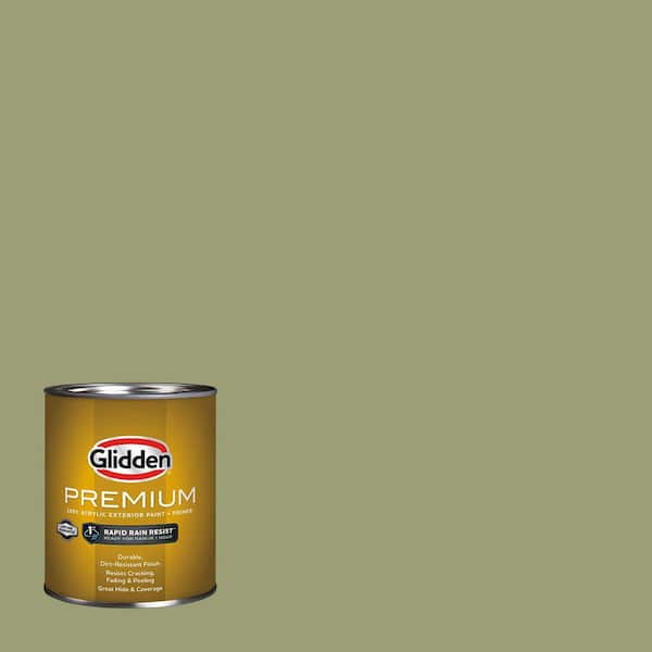 Glidden Premium 1 qt. PPG1115-5 Pine Trail Flat Exterior Paint (2)