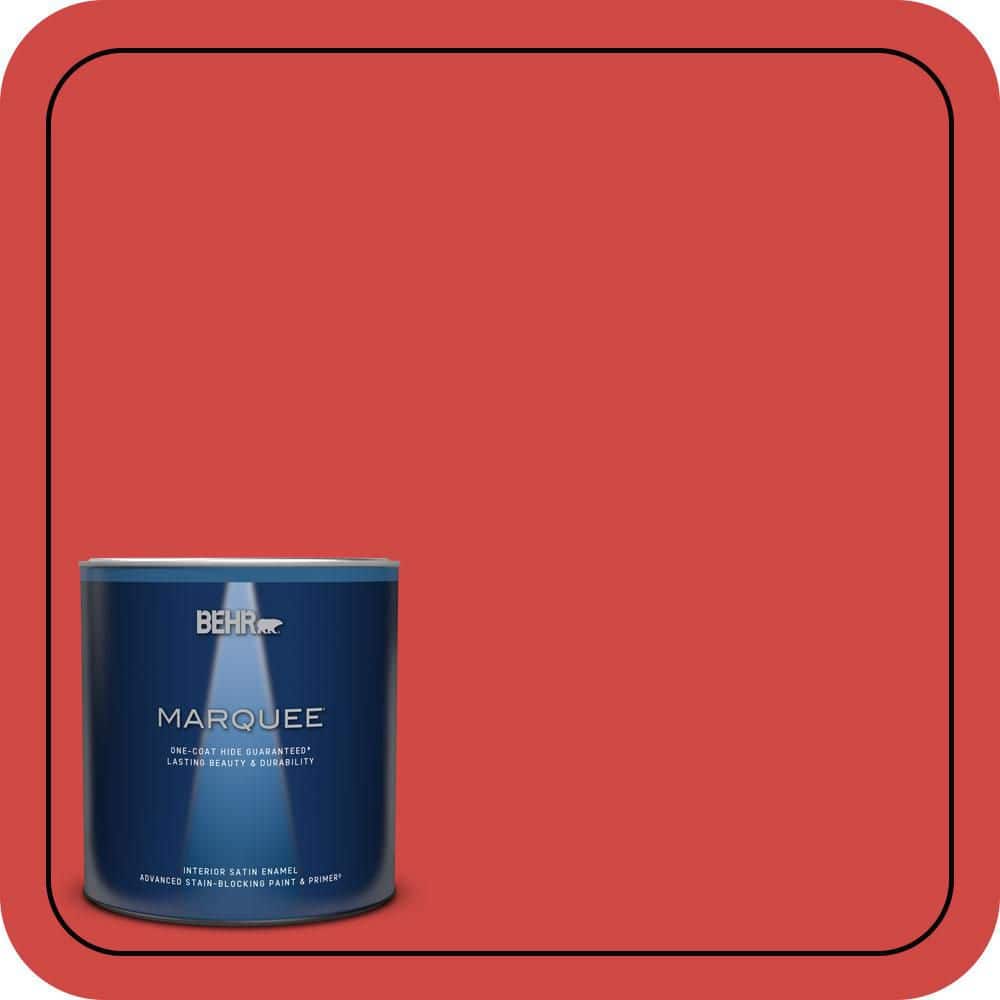 BEHR MARQUEE 1 qt. #P170-6 Race Car Stripe Satin Enamel Interior Paint & Primer