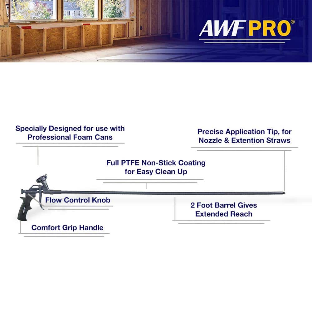 AWF PRO 2 ft. Foam Dispensing Gun with Non-Stick Coating (2)