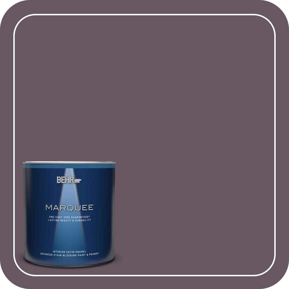 BEHR MARQUEE 1 qt. #N100-6 Urban Legend Satin Enamel Interior Paint & Primer