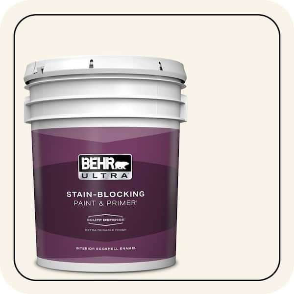 BEHR ULTRA 5 gal. Designer Collection #DC-005 Natural White Extra Durable Eggshell Enamel Interior Paint & Primer (2)