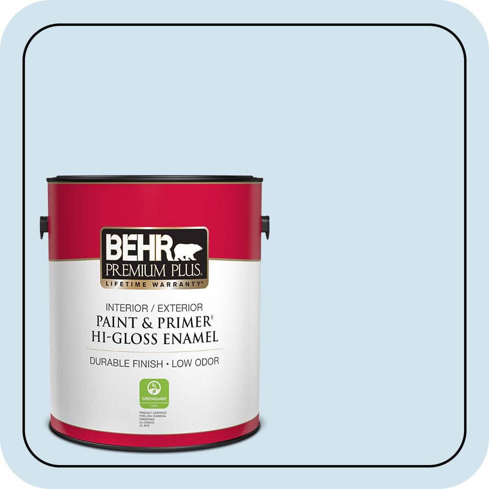 BEHR PREMIUM PLUS 1 gal. #570C-2 Mystic Harbor Hi-Gloss Enamel Interior/Exterior Paint & Primer