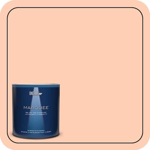 BEHR PREMIUM PLUS 5 gal. #230A-3 Apricot Lily Semi-Gloss Enamel Low Odor Interior Paint & Primer (3)
