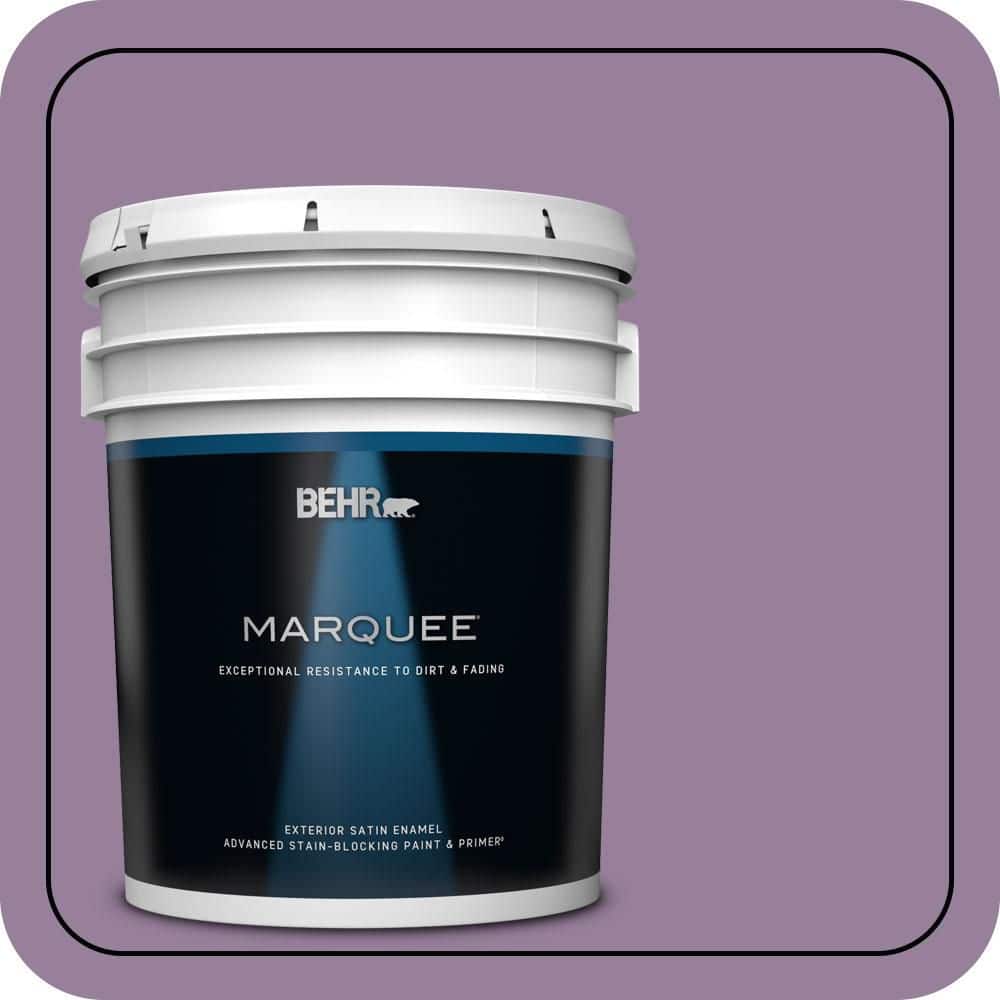 BEHR MARQUEE 5 gal. #670D-6 Mixed Berries Satin Enamel Exterior Paint & Primer