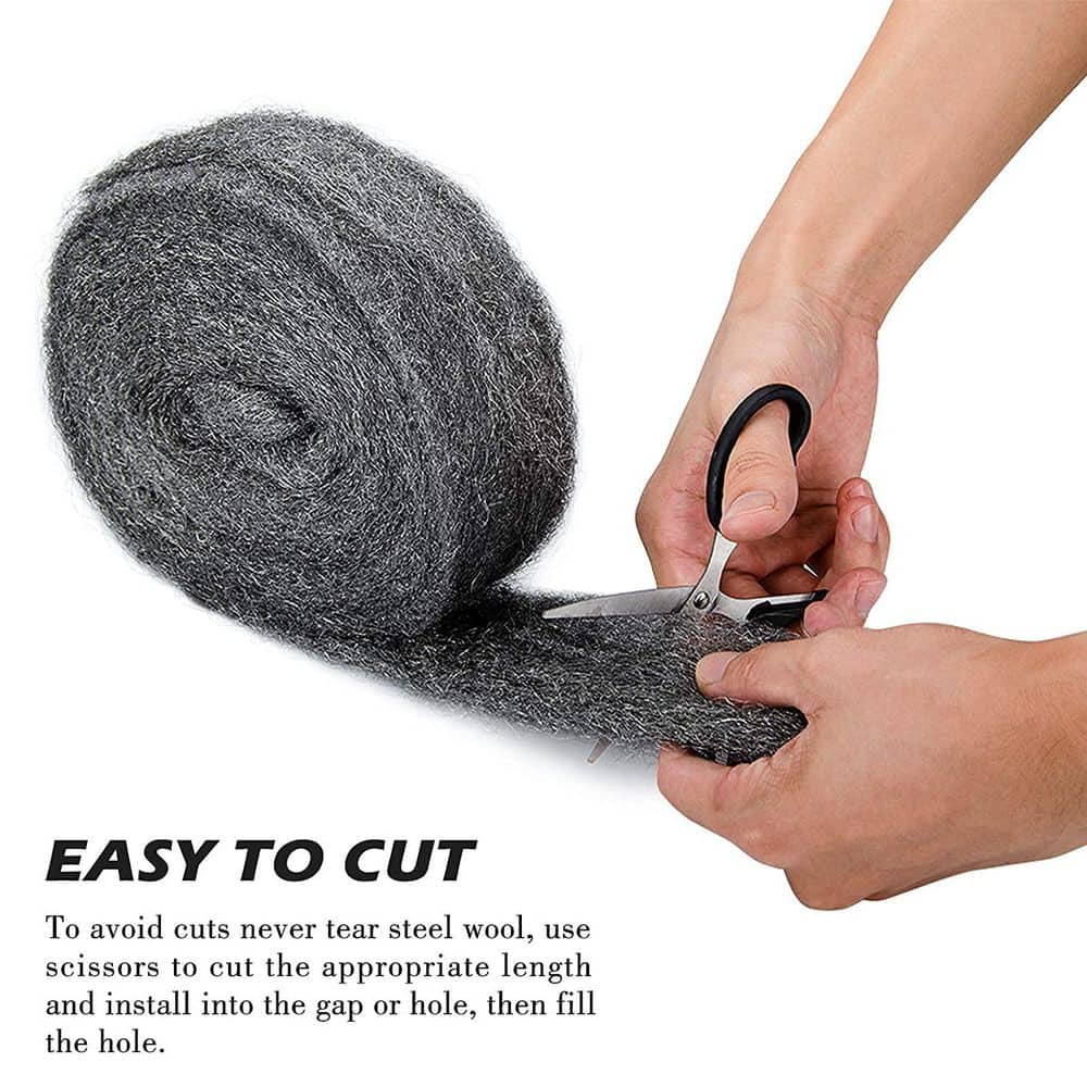 NVNOO 60 ft. Steel Wool Roll, Coarse Wire Fabric for Pest Control, Hardware Gap Blocker and Animal Proofing in Home Garden (2)