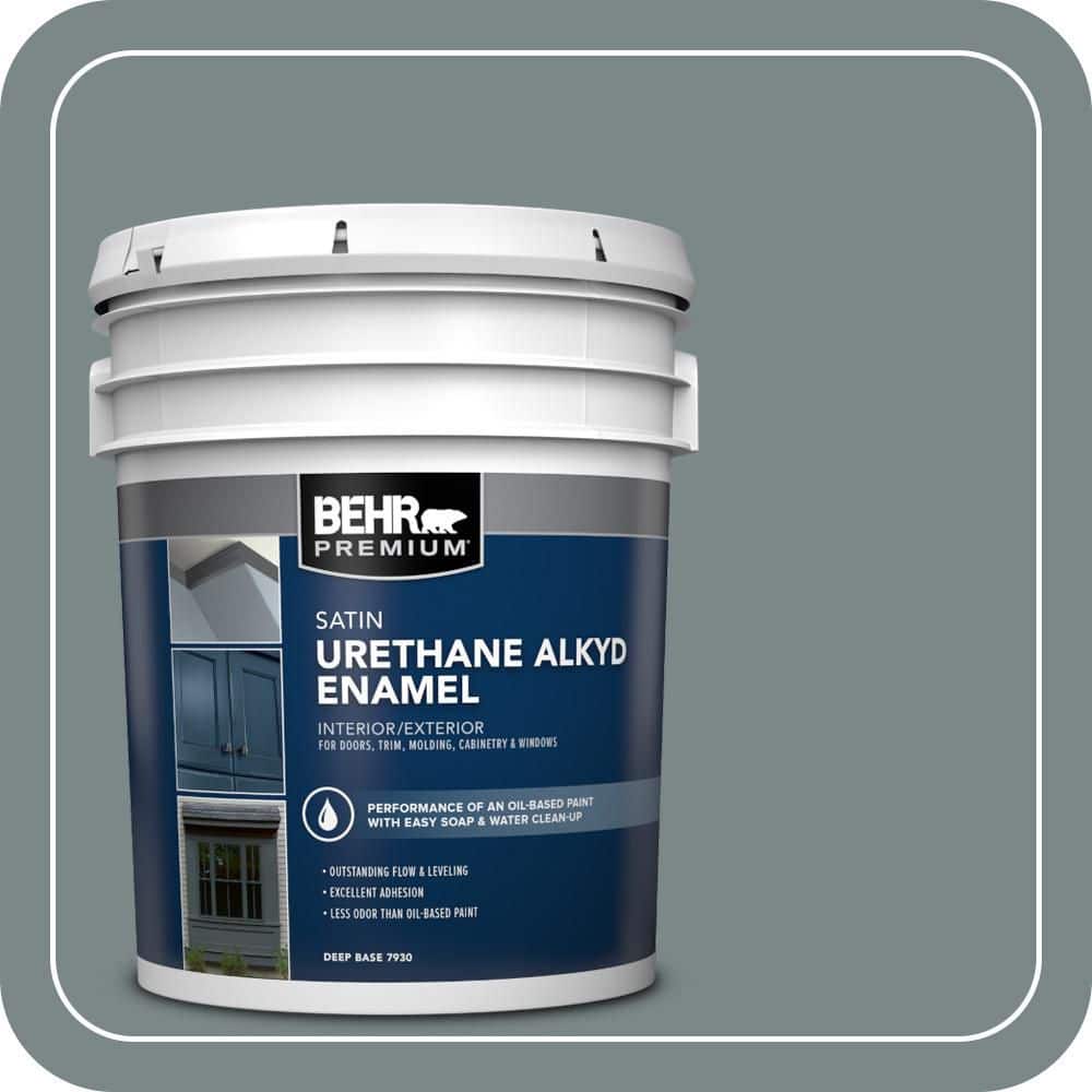 BEHR PREMIUM 5 gal. #730F-5 Nature Retreat Urethane Alkyd Satin Enamel Interior/Exterior Paint