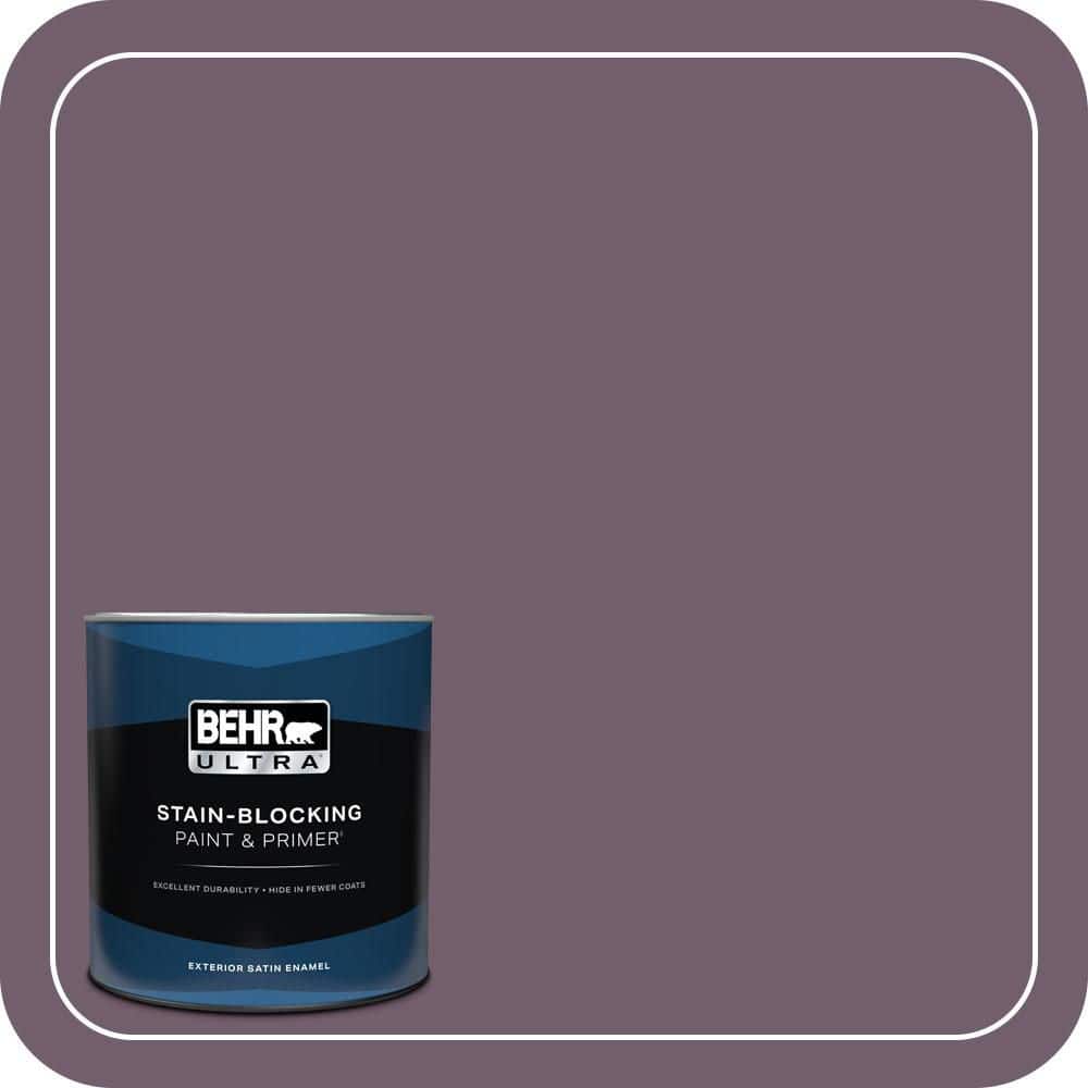 BEHR ULTRA 1 qt. #MQ1-38 Smoked Mulberry Satin Enamel Exterior Paint & Primer