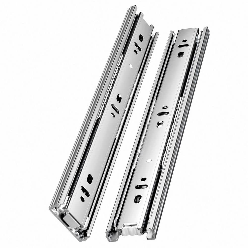 LAIFUCAM Ball Bearing Series 12 in. Silver Finish Cold Rolled Steel Side Mount Full Extension Heavy Duty Drawer Slides 1 Pair (1)