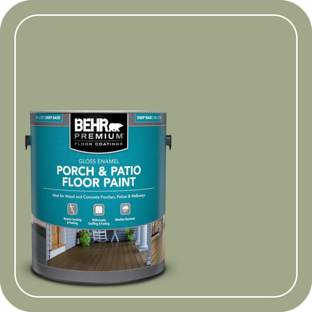 BEHR PREMIUM 1 gal. #PPU11-07 Clary Sage Gloss Enamel Interior/Exterior Porch and Patio Floor Paint