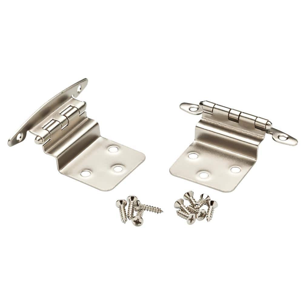 Liberty 1 Pair Face Frame 3/8 in. Inset Satin Nickel Cabinet Hinge without Spring (2-Pieces) (3)