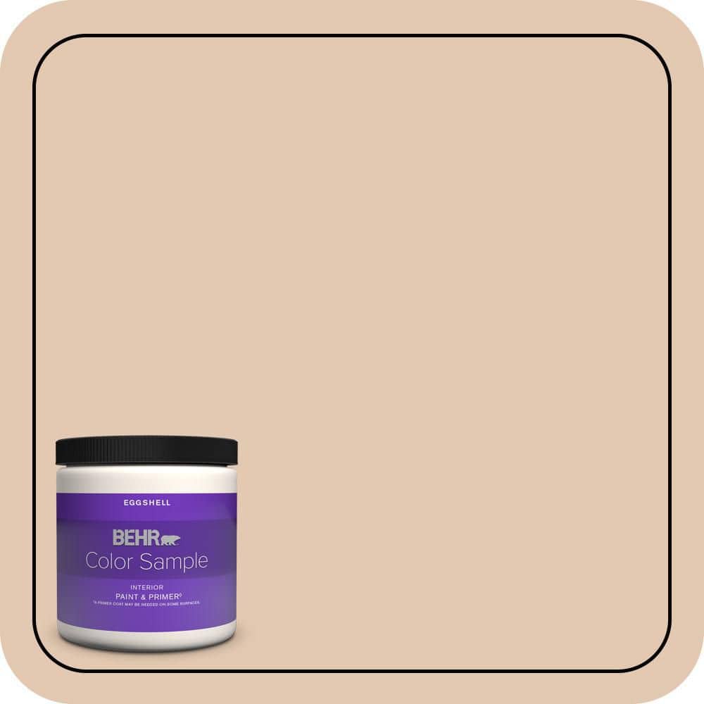 BEHR PREMIUM PLUS 8 oz. #S230-2 Mesquite Powder Eggshell Enamel Interior Paint & Primer Color Sample (1)