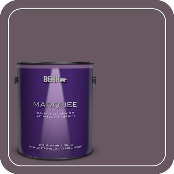 BEHR MARQUEE 1 gal. #N100-6 Urban Legend Eggshell Enamel Interior Paint & Primer (2)