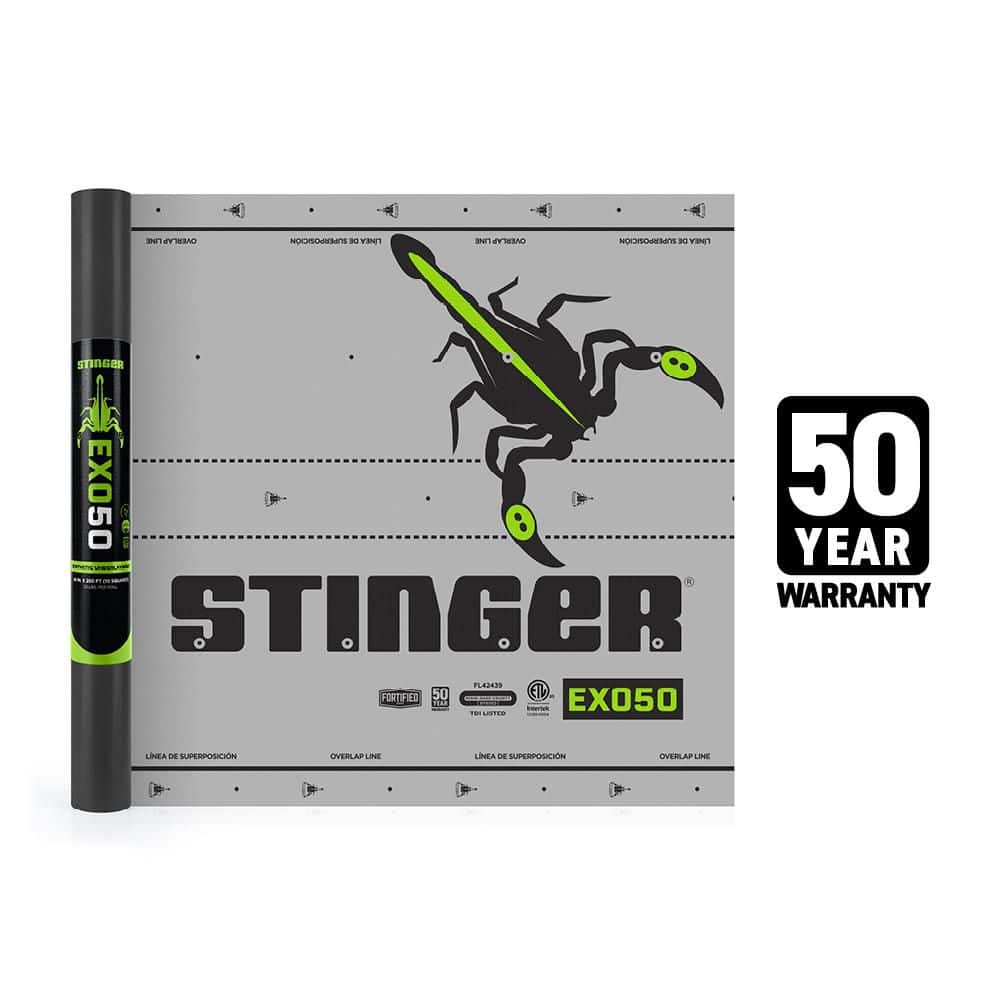 Stinger EXO50 1000 sq. ft. Premium Synthetic Roofing Underlayment Roll