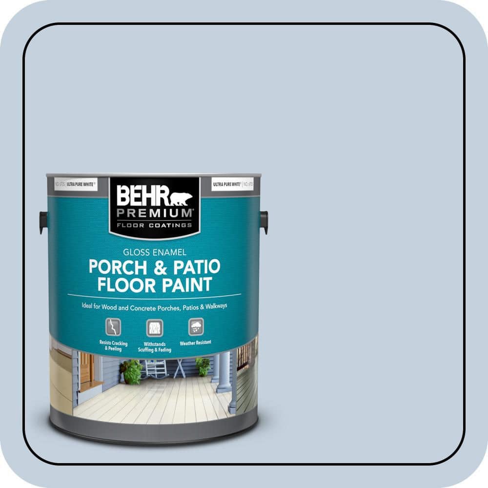 BEHR PREMIUM 1 gal. #S530-1 Soaring Sky Gloss Enamel Interior/Exterior Porch and Patio Floor Paint