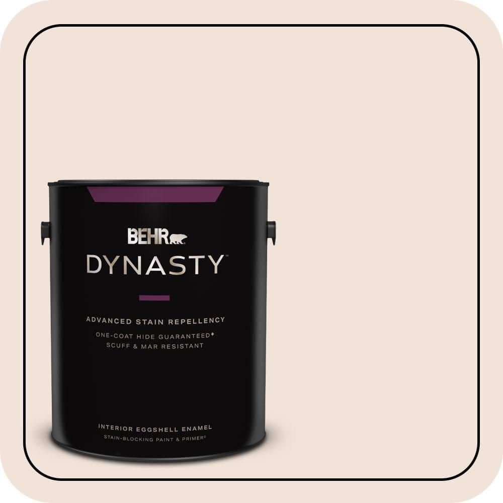 BEHR DYNASTY 1 gal. #RD-W12 Soft Sunrise Eggshell Enamel Interior Stain-Blocking Paint & Primer
