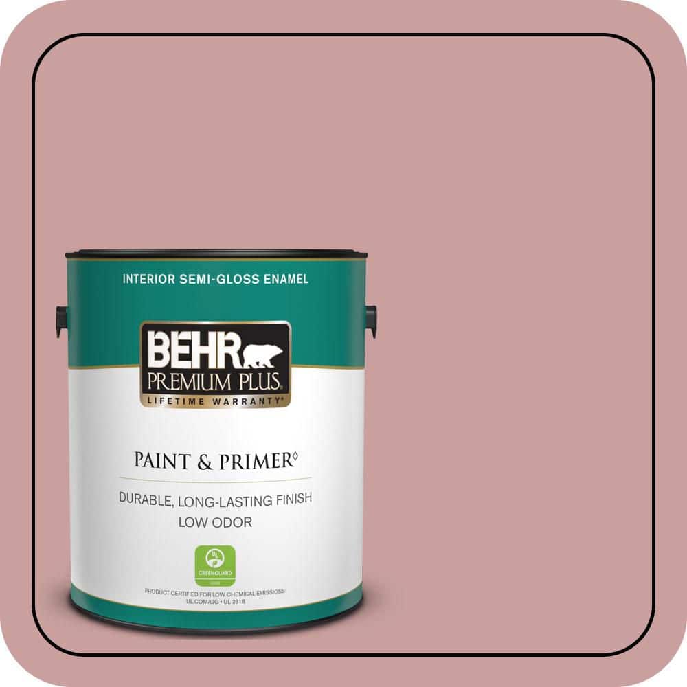 BEHR PREMIUM PLUS 1 gal. #MQ1-13 Lady Guinevere Semi-Gloss Enamel Low Odor Interior Paint & Primer