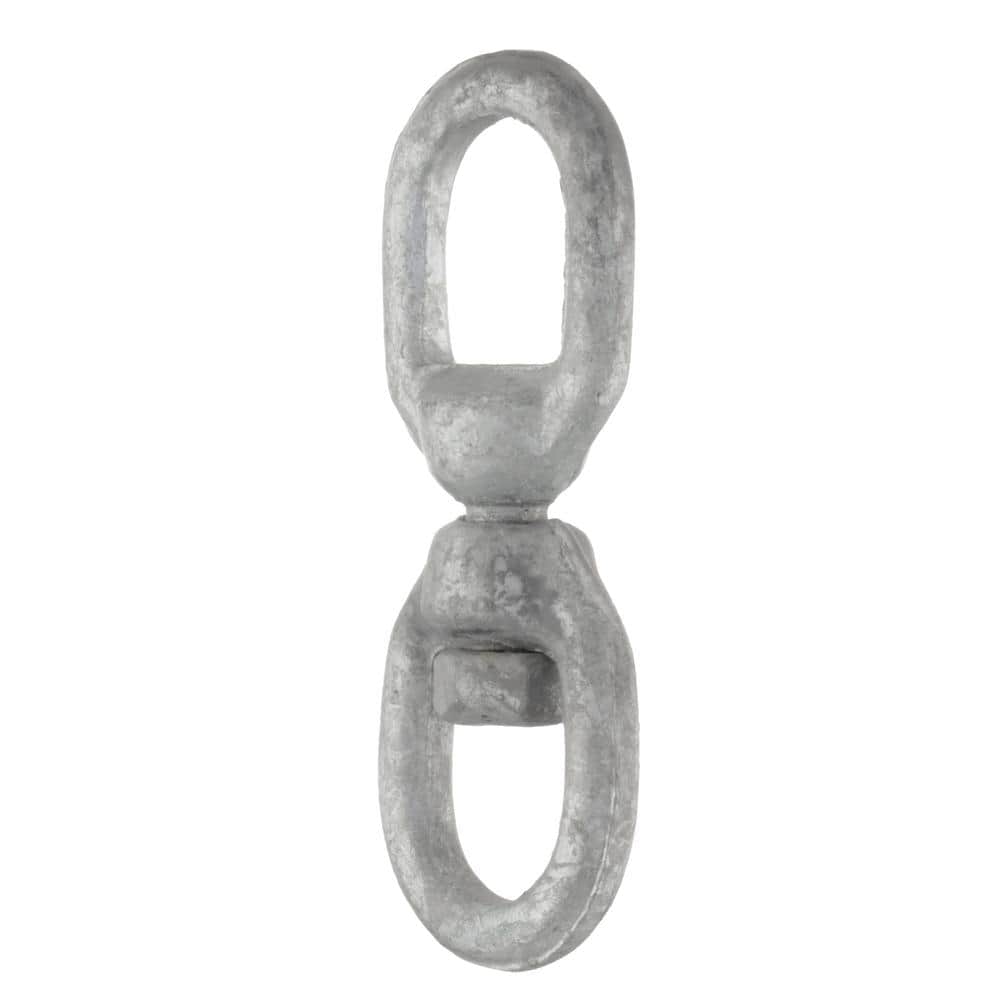 Everbilt 0.25 in. Galvanized Eye and Eye Swivel (2)