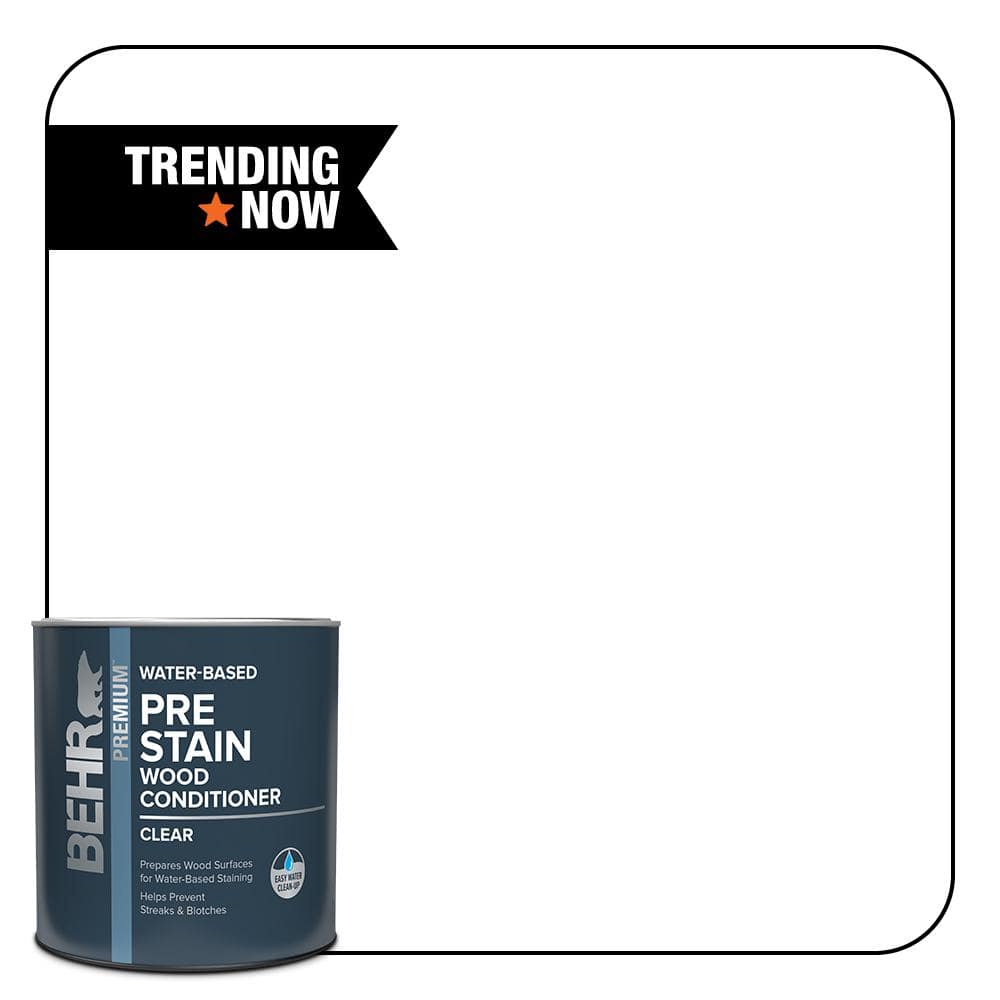 BEHR PREMIUM 1 qt. Transparent Water-Based Interior Pre-Stain Wood Conditioner