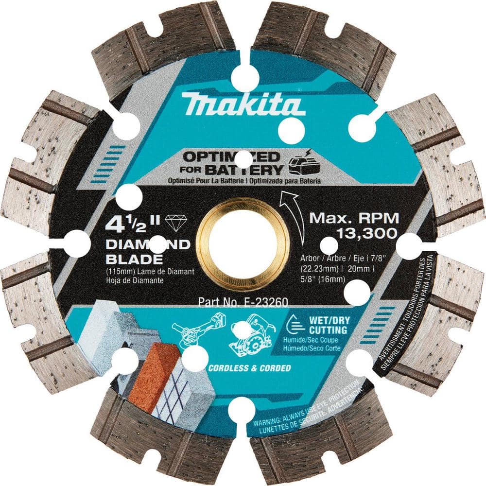 Makita 4.5 in. Thin Kerf Segmented Rim Diamond Blade (1)