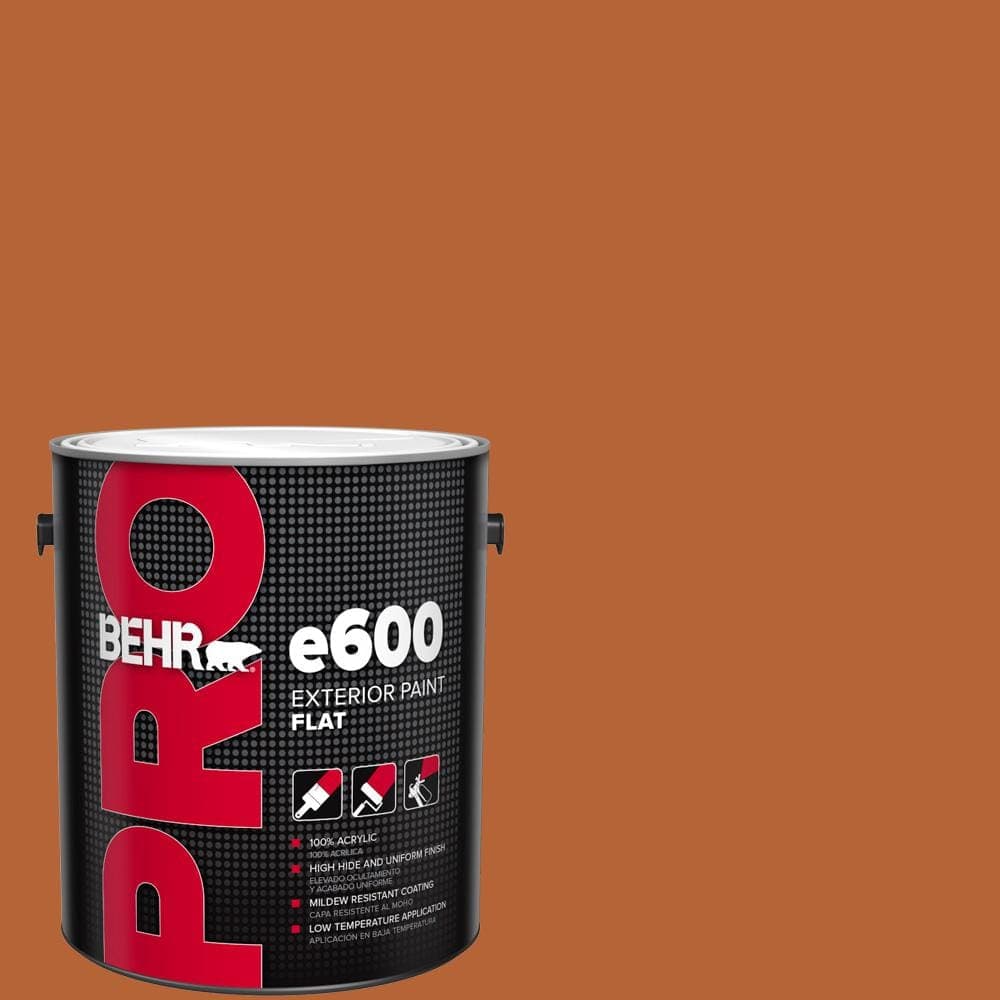 BEHR PRO 1 gal. #250D-7 Caramelized Orange Flat Exterior Paint