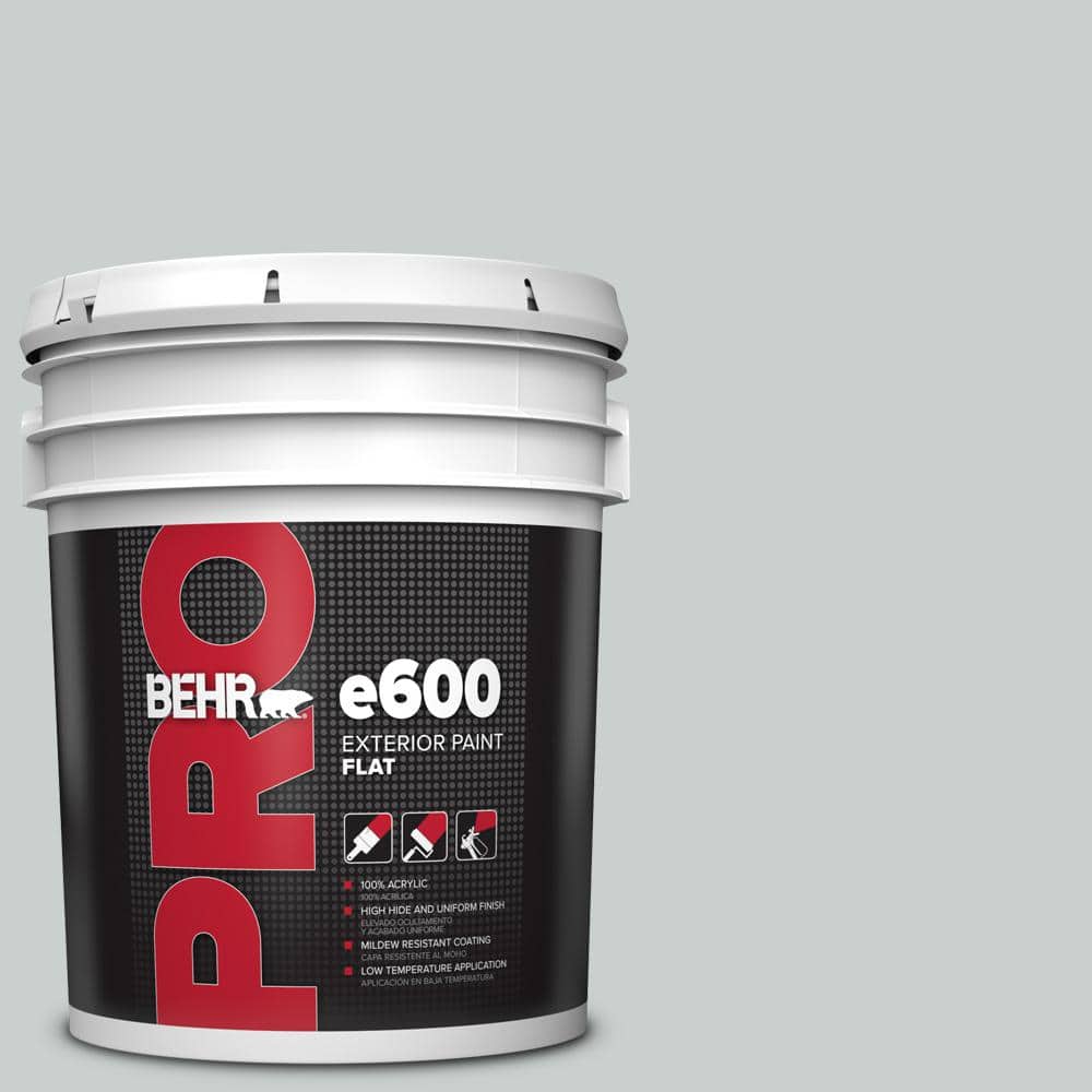 BEHR PRO 5 gal. #PPF-17 Foggy Morn Flat Exterior Paint