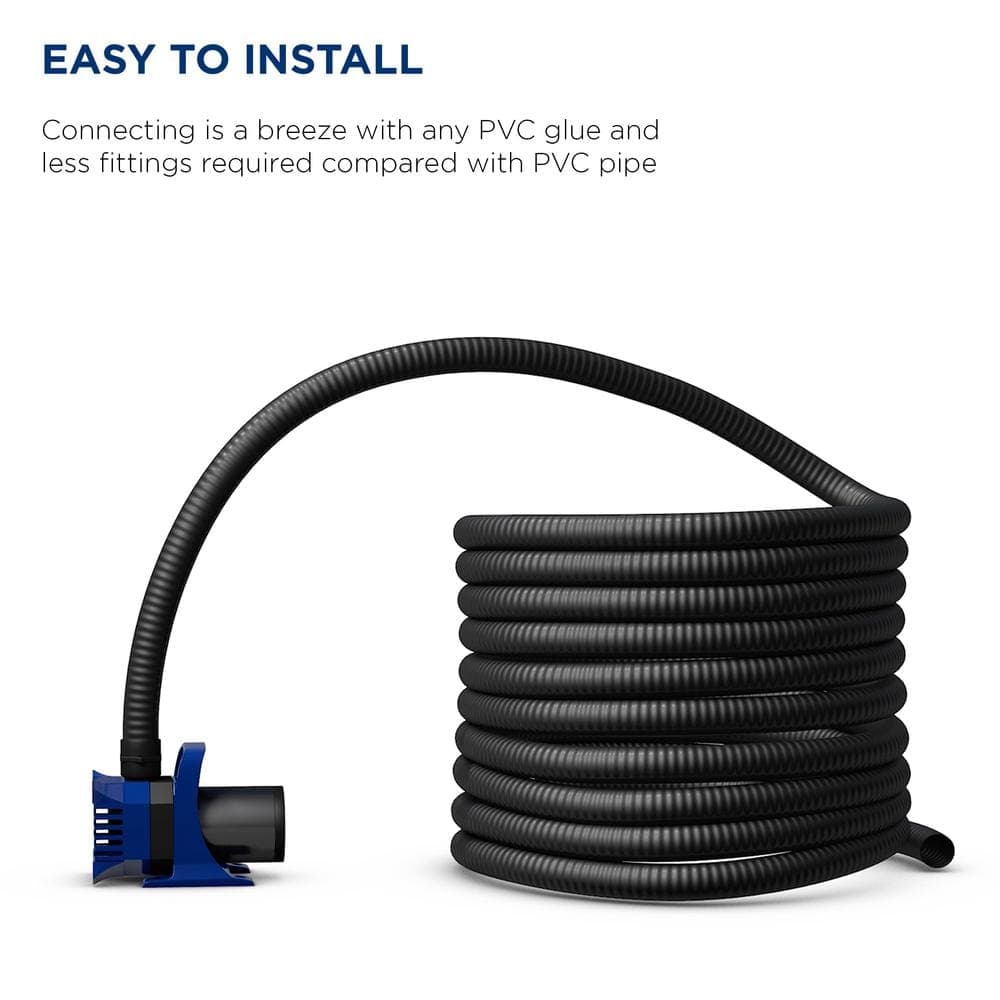Alpine Corporation 1-1/2 in. ID Schedule 40 Flex PVC Water Pump Hose, 100 ft. Roll, Black (3)