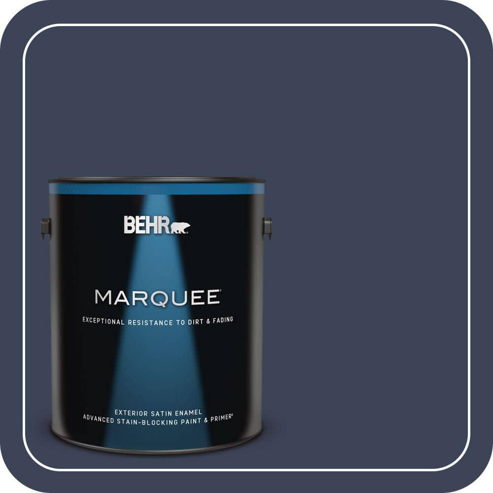 BEHR MARQUEE 1 gal. #600F-7 Soulful Music Satin Enamel Exterior Paint & Primer