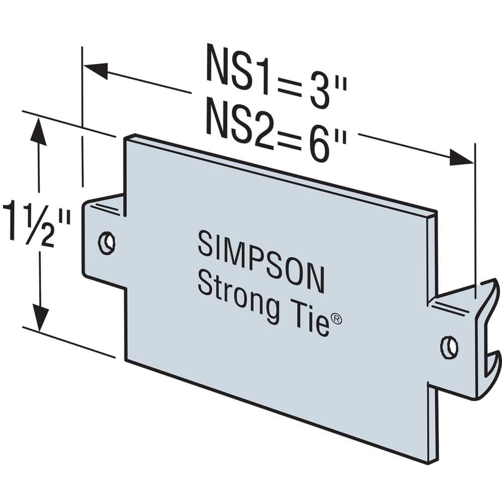 Simpson Strong-Tie NS 1-1/2 in. x 3 in. 14-Gauge Nail Stop (3)