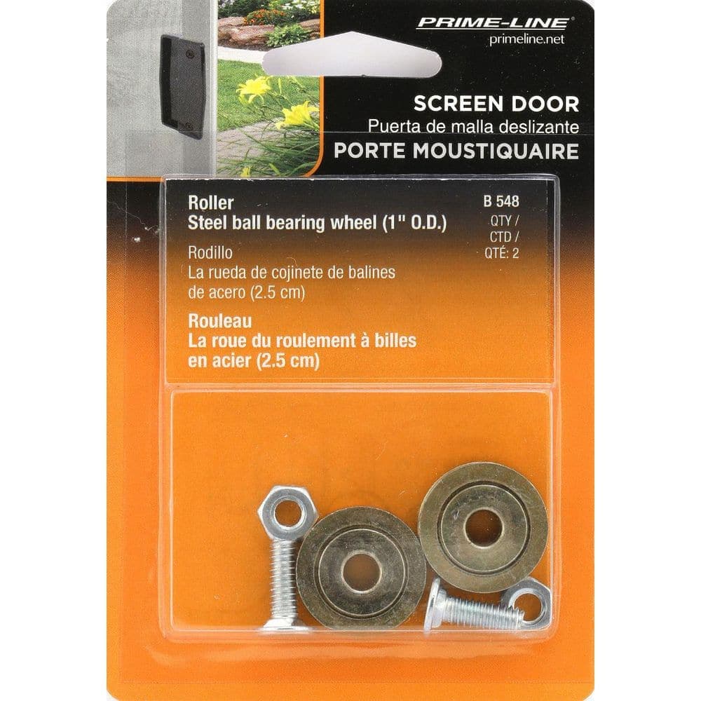Prime-Line 1 in. Sliding Screen Door Ball Bearing Bottom Roller Assembly (3)