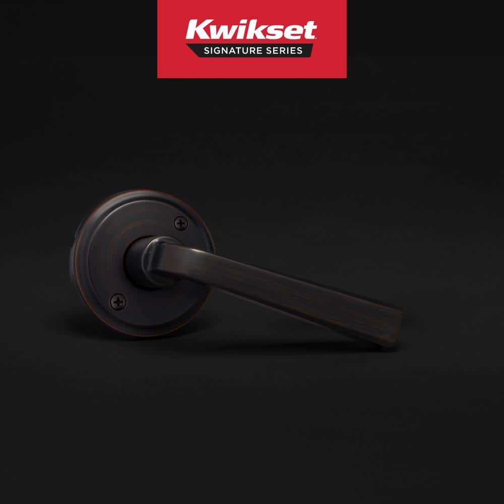 Kwikset Trafford Matte Black Reversible Round Straight Half Dummy Door Handle (3)