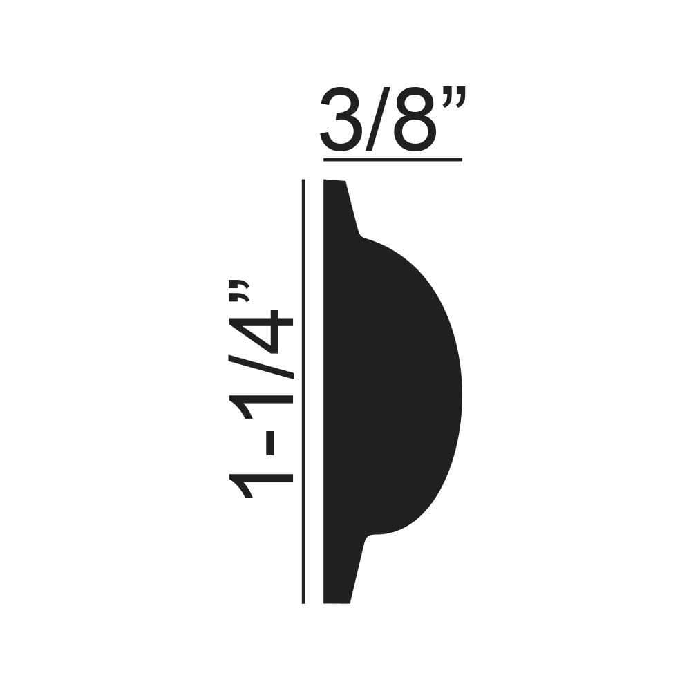 American Pro Decor 1-1/4 in. x 3/8 in. x 96 in. Egg and Dart Recycled Polystyrene Panel Moulding Pro Pack 96 LF (12-Pack) (3)