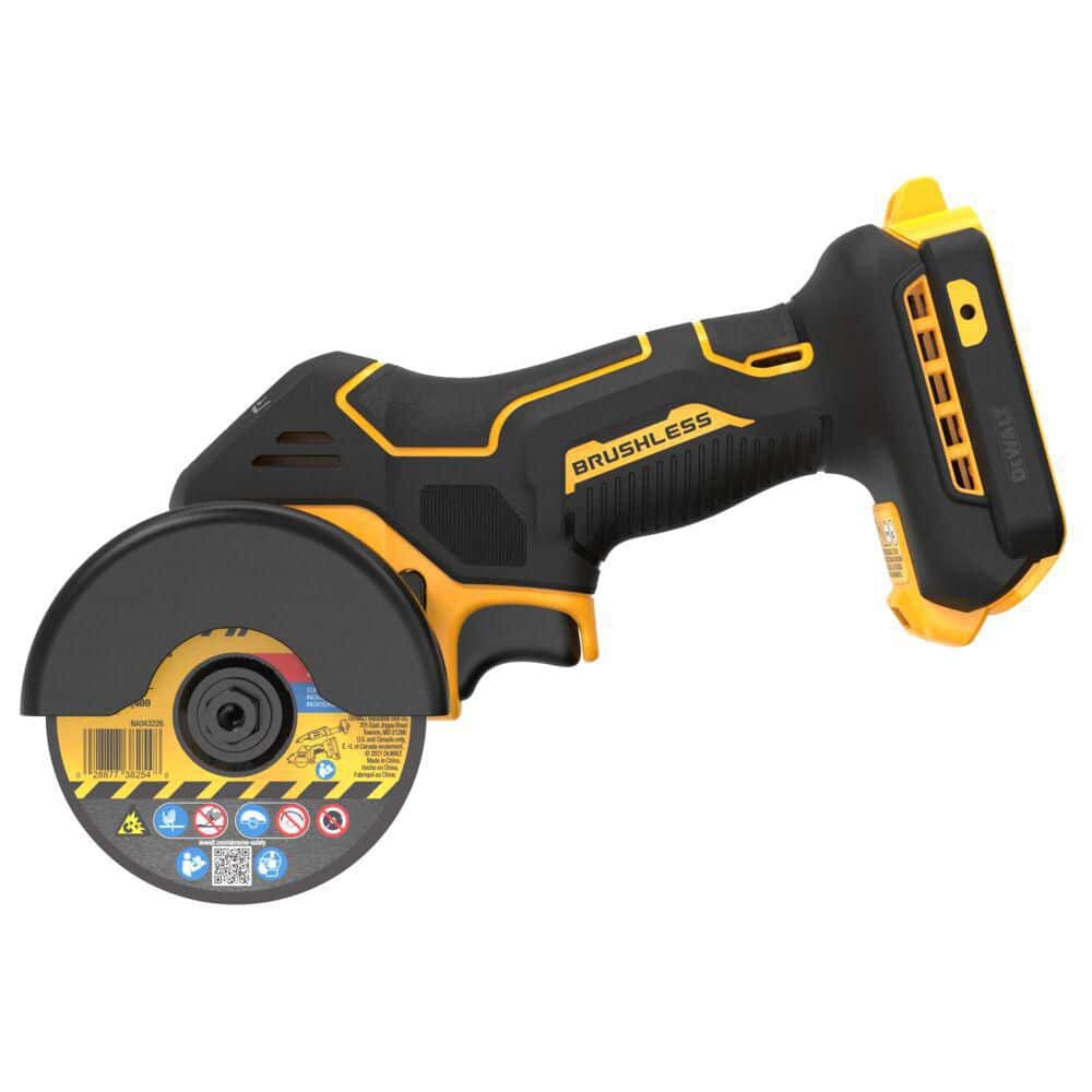 DEWALT 20V XR Lithium-Ion Cordless 3 in. Cut-Off Tool with POWERSTACK 20V 5.0Ah Battery Pack (2)