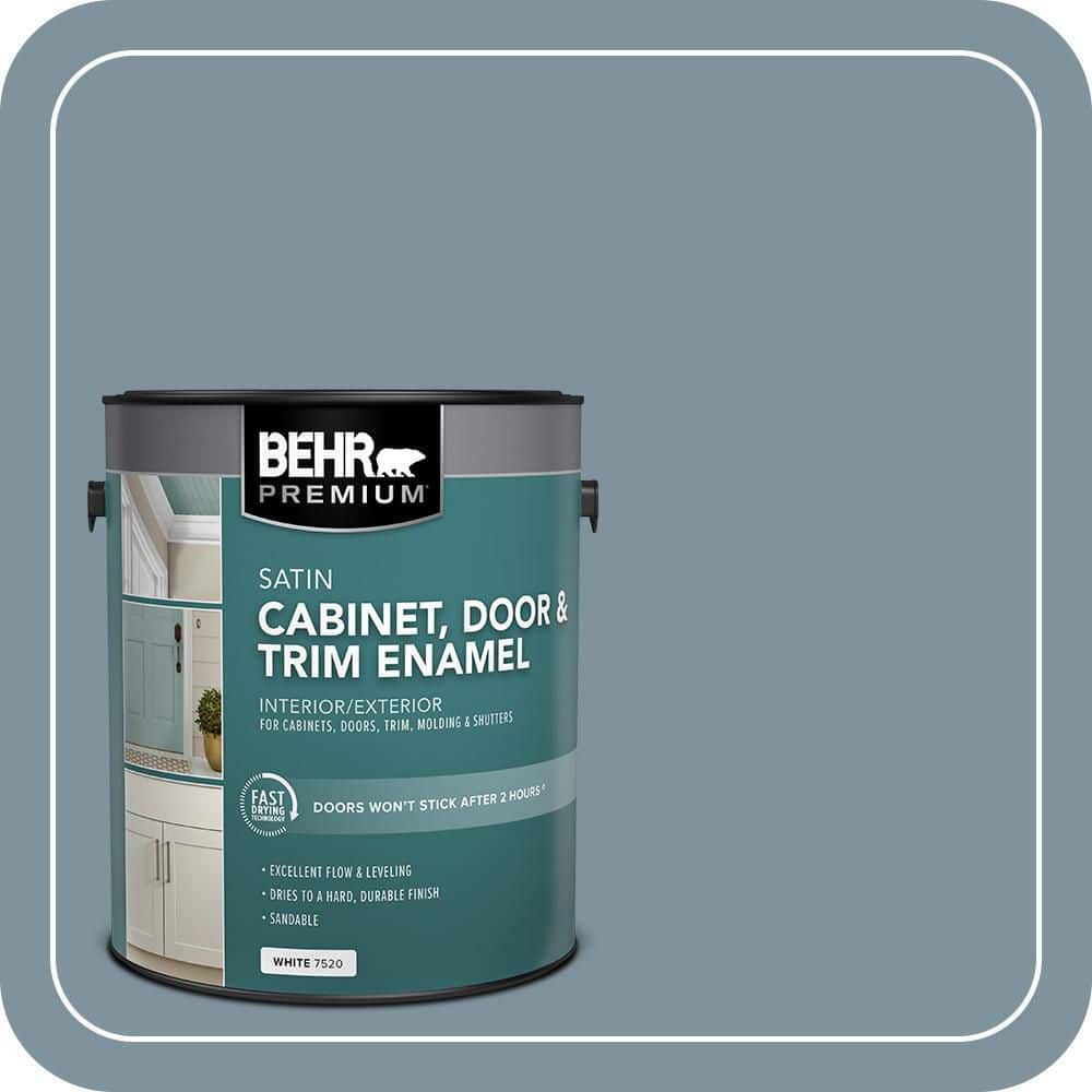 BEHR PREMIUM 1 gal. #PFC-54 Blue Tundra Satin Enamel Interior/Exterior Cabinet, Door & Trim Paint
