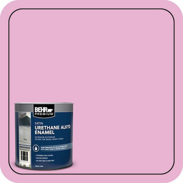 BEHR PREMIUM 1 qt. #P120-2 Gumball Satin Enamel Urethane Alkyd Interior/Exterior Paint (2)