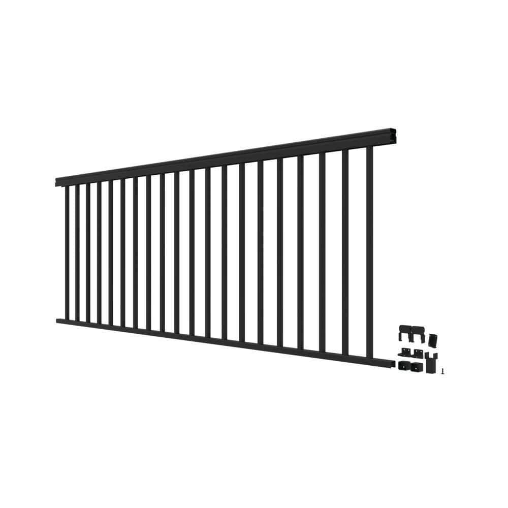 Barrette Outdoor Living VersaRail Classic 8 ft. x 36 in. Matte Black Aluminum Rail Level Kit (3)