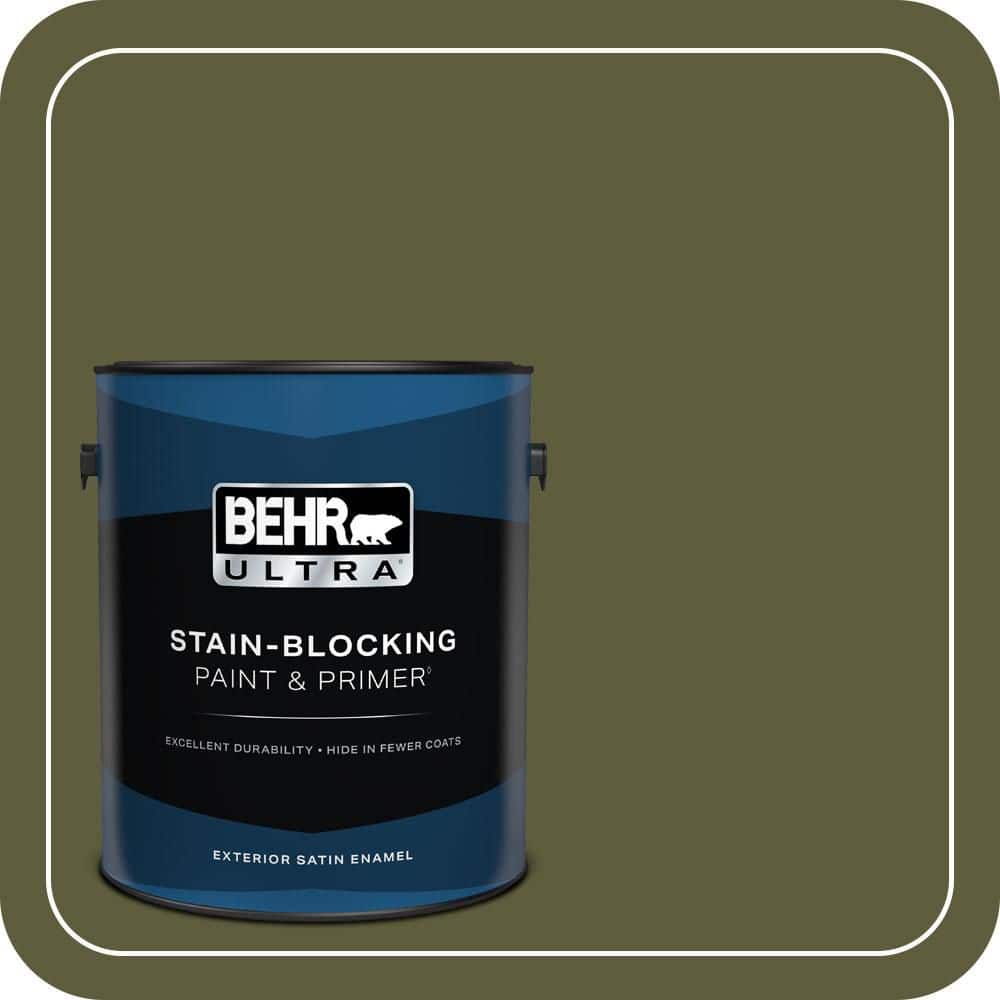 BEHR ULTRA 1 gal. #PPU9-25 Eastern Bamboo Satin Enamel Exterior Paint & Primer