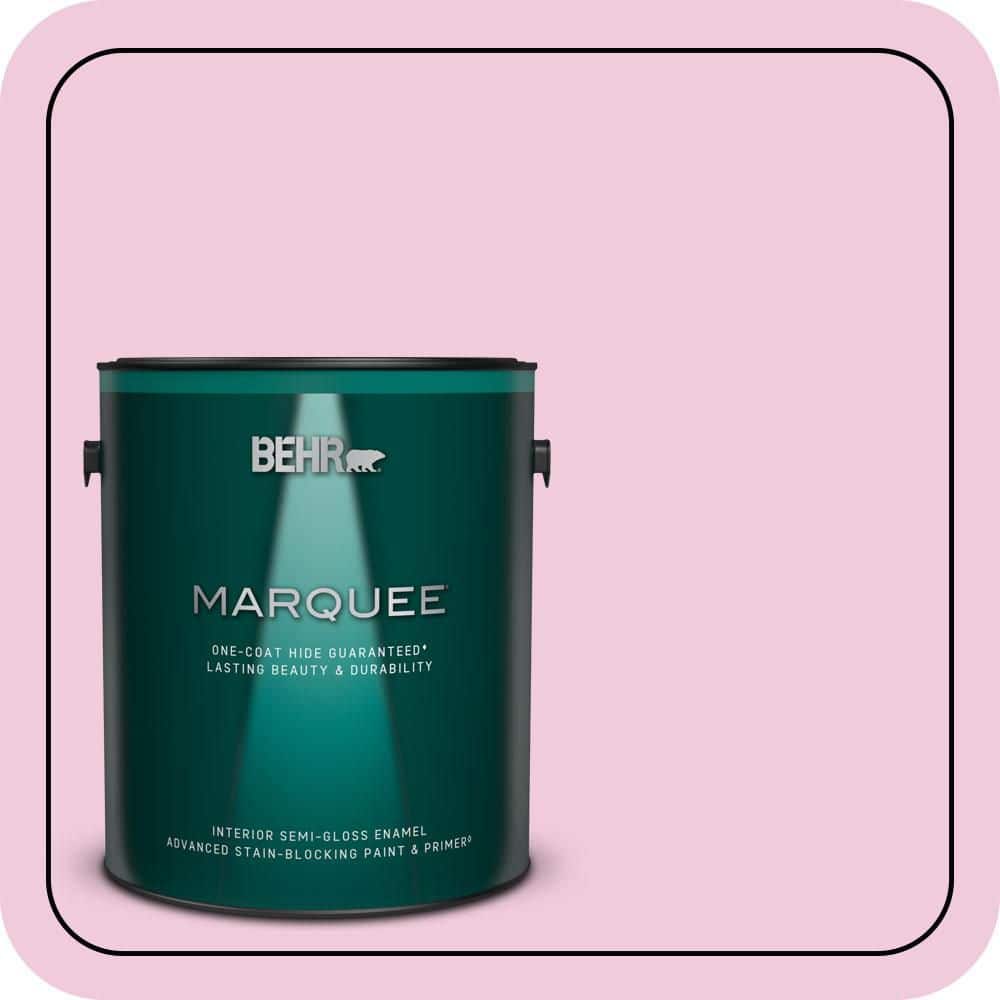 BEHR MARQUEE 1 gal. #P130-1 Piggy Bank Semi-Gloss Enamel Interior Paint & Primer