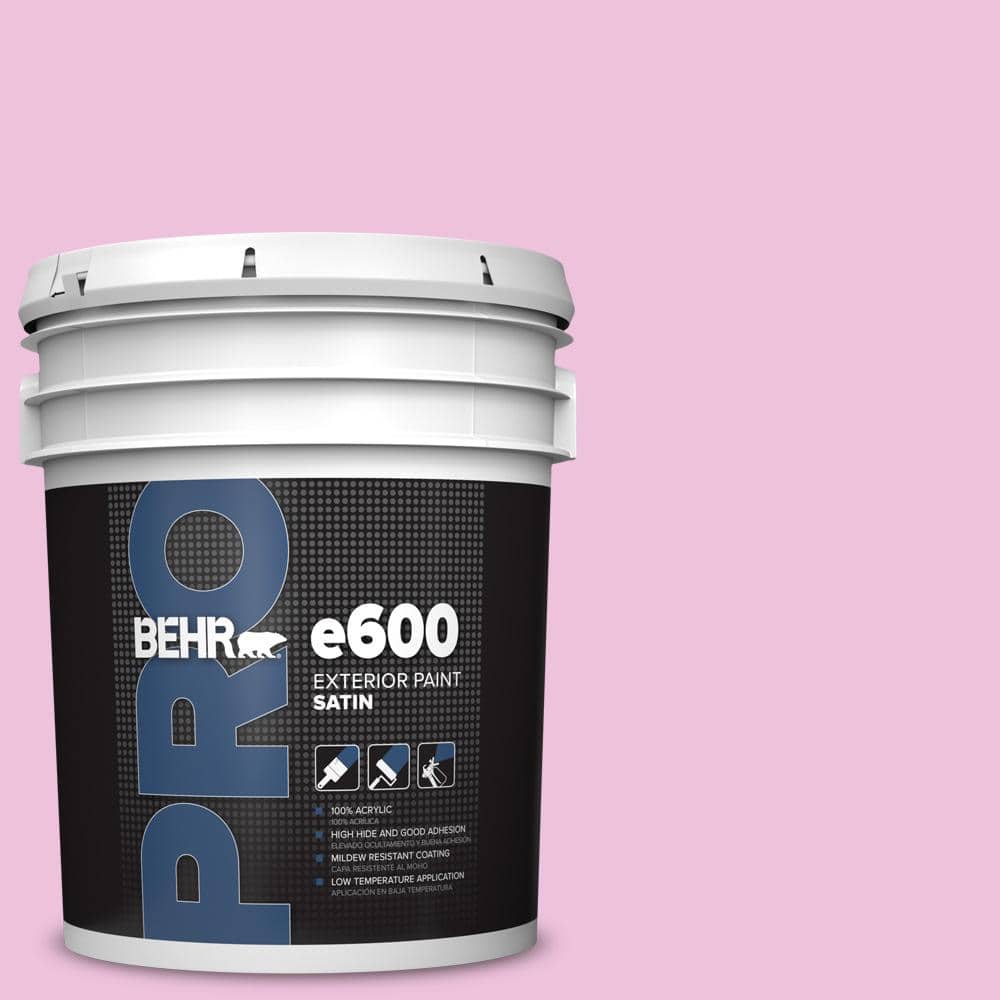 BEHR PRO 5 gal. #P120-1 Starlet Pink Satin Exterior Paint