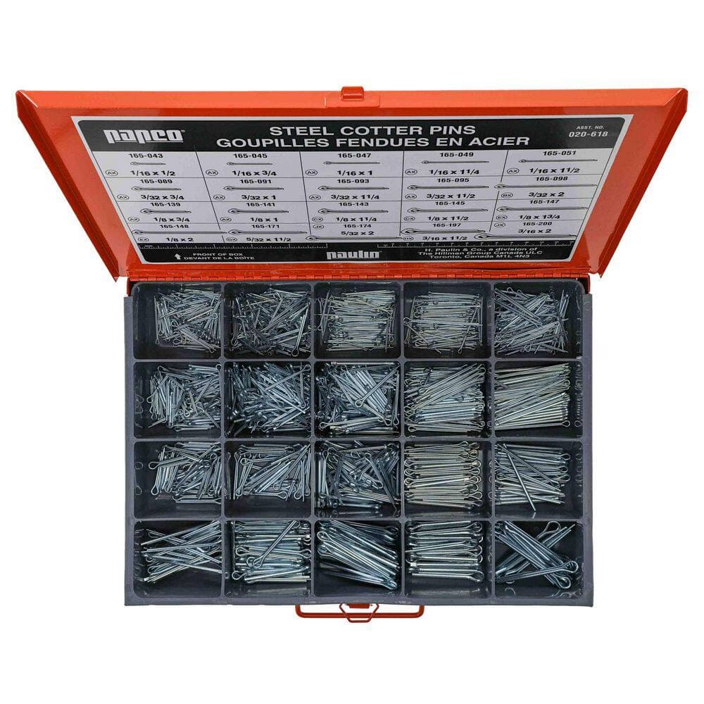 Unbranded Steel Cotter Pins Assorted Master Pro Kit (1230-Pieces) (3)
