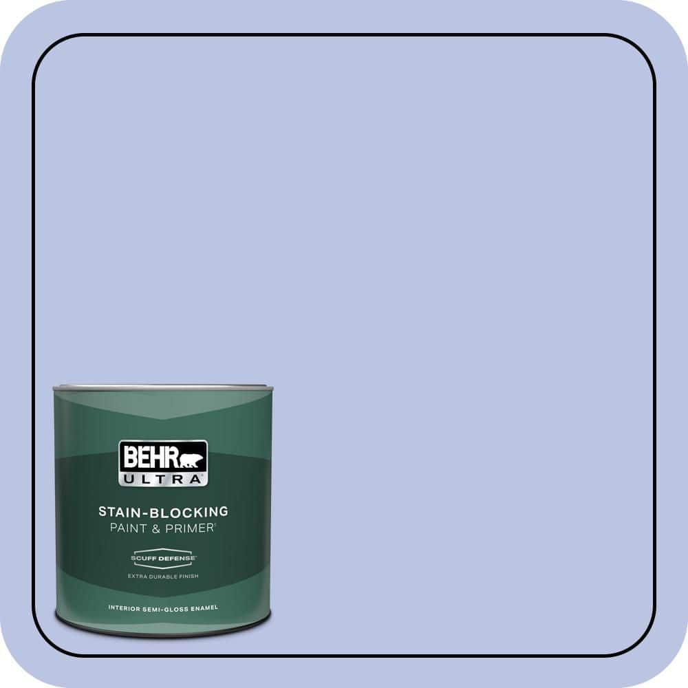 BEHR ULTRA 1 qt. #600A-3 California Lilac Extra Durable Semi-Gloss Enamel Interior Paint & Primer