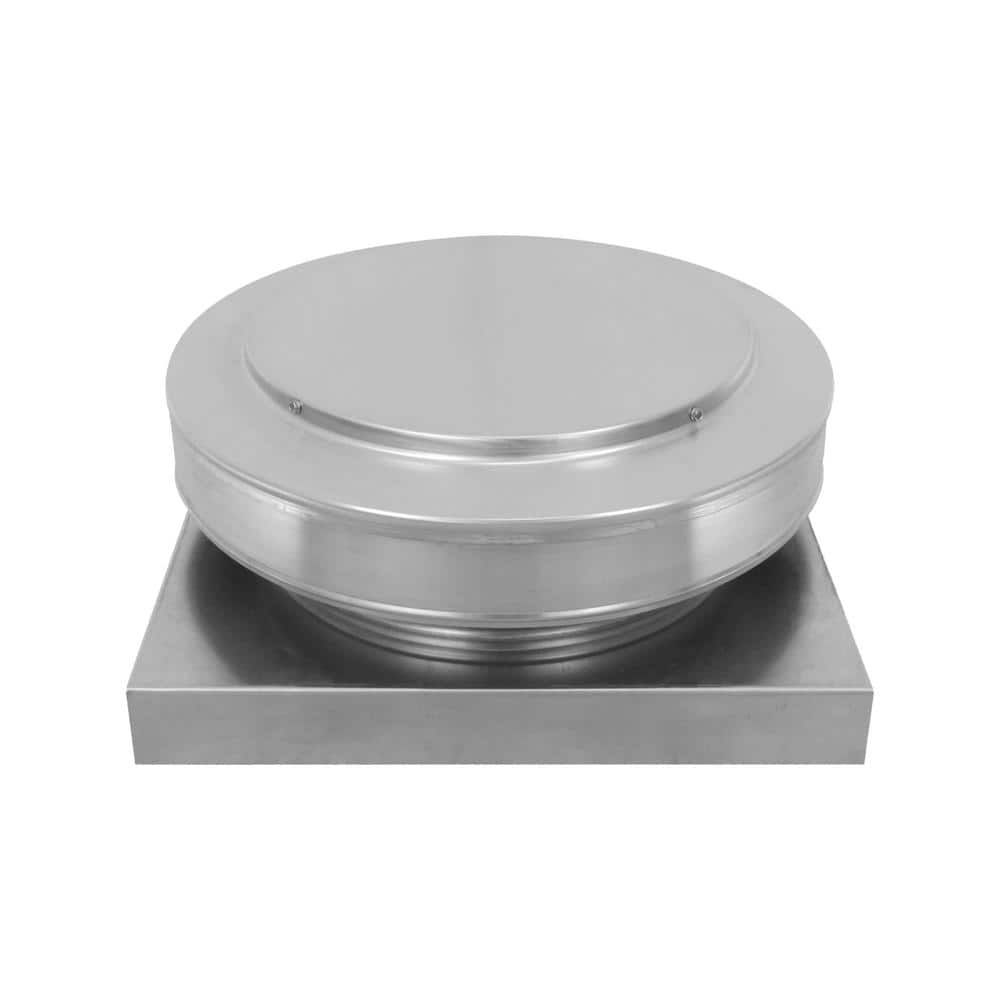 Active Ventilation 12 in. Dia. Aluminum Round Back Roof Vent with Curb Mount Flange in Mill Finish (2)