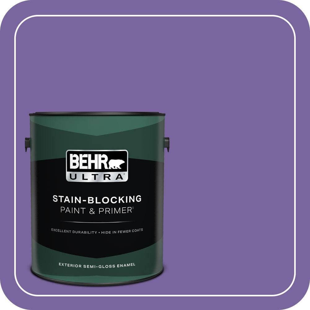 BEHR ULTRA 1 gal. #PPU16-03 Purple Paradise Semi-Gloss Enamel Exterior Paint & Primer