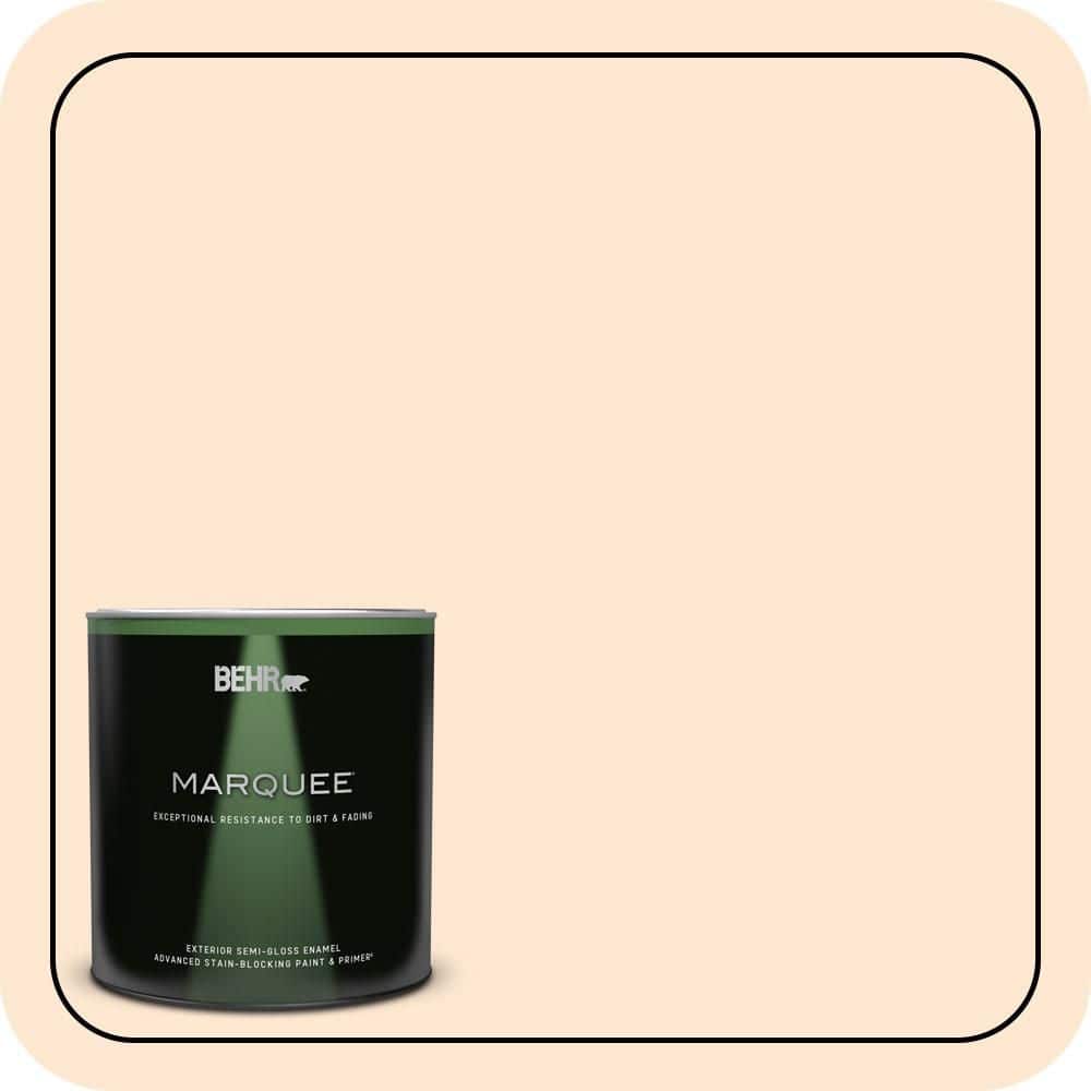 BEHR MARQUEE 1 qt. #P210-1 Sour Candy Semi-Gloss Enamel Exterior Paint & Primer