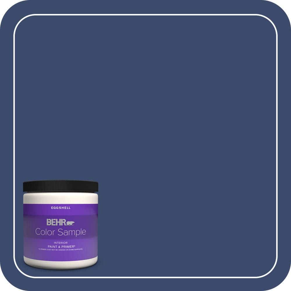 BEHR PREMIUM PLUS 8 oz. #S-H-610 Mountain Blueberry Eggshell Enamel Interior Paint & Primer Color Sample