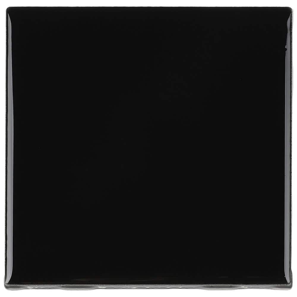 Daltile Restore Black 4-1/4 in. x 4-1/4 in. Glazed Ceramic Wall Tile (12.5 sq. ft./case)
