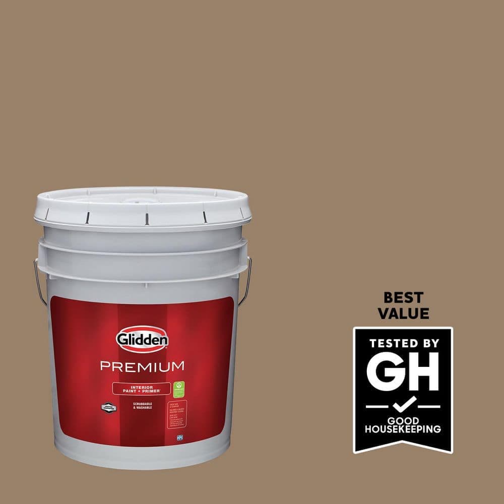 Glidden Premium 5 gal. #PPG1077-5 Chocolate Moment Eggshell Interior Latex Paint
