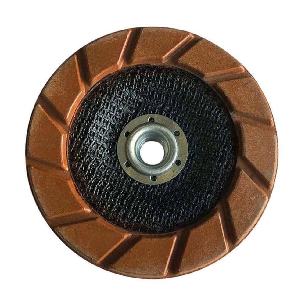 EDiamondTools 5 in. Transitional Grinding Wheels for Concrete Polishing, #50 Grit, Ceramic Bond, 5/8 in.-11 Arbor (2)