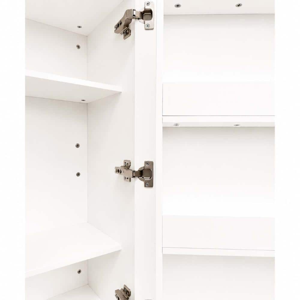 COWLOWN 23.62 in. W x 23.62 in. D x 70.87in. H White Linen Cabinet with 2 Doors and Shelves (3)