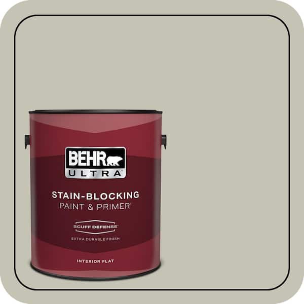 BEHR PREMIUM PLUS #BNC-04 Comforting Gray Enamel Interior Stain-Blocking Paint and Primer (4)